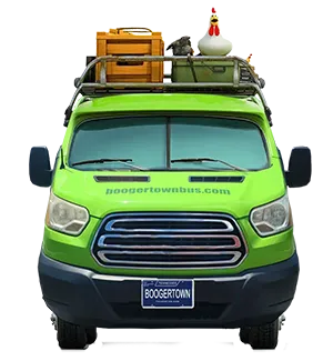 Boogertown green bus